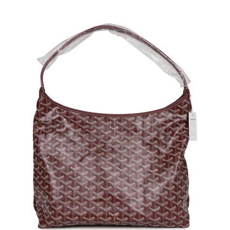 burgundy goyardine hobo bag